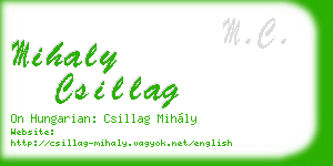 mihaly csillag business card